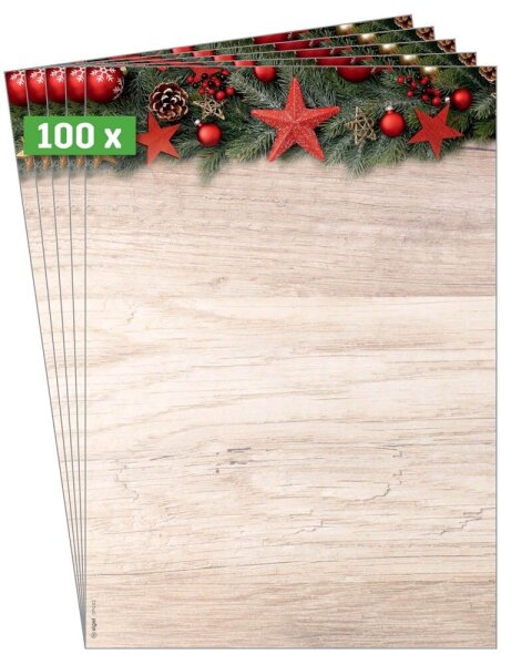 SIGEL Weihnachtsbriefpapier Chalet Style Motiv DIN A4 90 g/qm 100 Blatt