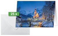 25 SIGEL Weihnachtskarten Bavarian Christmas DIN A6