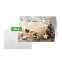25 SIGEL Weihnachtskarten Christmas Candle DIN A6