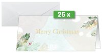 25 SIGEL Weihnachtskarten Christmas Forest Watercolor DIN...