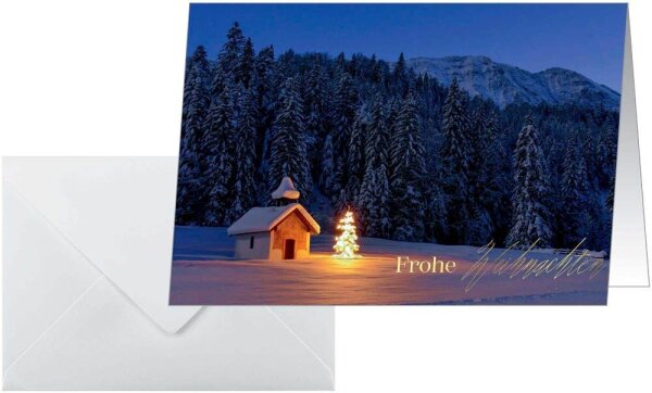 10 SIGEL Weihnachtskarten Christmas Chapel DIN A6