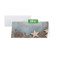 10 SIGEL Weihnachtskarten Glamorous Christmas DIN lang