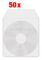 MediaRange 1er CD-/DVD-Hüllen transparent, 50 St.