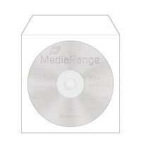 MediaRange 1er CD-/DVD-Hüllen weiß, 100 St.