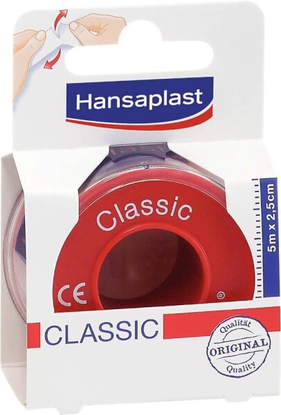 Hansaplast Heftpflaster Classic weiß 2,5 cm x 5,0 m, 1 St.