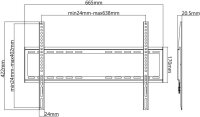 goobay TV-Wandhalterung Basic Fixed (L) schwarz