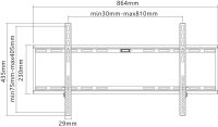 goobay TV-Wandhalterung Basic Fixed (XL) schwarz