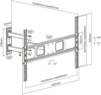 goobay TV-Wandhalterung Basic FULLMOTION (L) schwarz