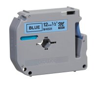 brother Schriftband M-K M-K531 MK531BZ, 12 mm, schwarz auf blau, 1 St.