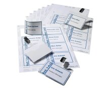 20 DURABLE Namensschilder mit Clip 9,0 x 6,0 cm
