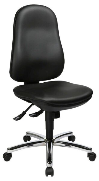 Topstar Bürostuhl Support® SY, 8559 D10 Kunstleder schwarz, Gestell chrom