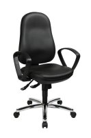 Topstar Bürostuhl Support® SY, 8559 D10 Kunstleder schwarz, Gestell chrom