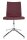 Topstar Besucherstuhl Cube EA290 L57 bordeaux Stoff, 1 St.