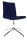 Topstar Besucherstuhl Cube EA290 L58 dunkelblau Stoff, 1 St.