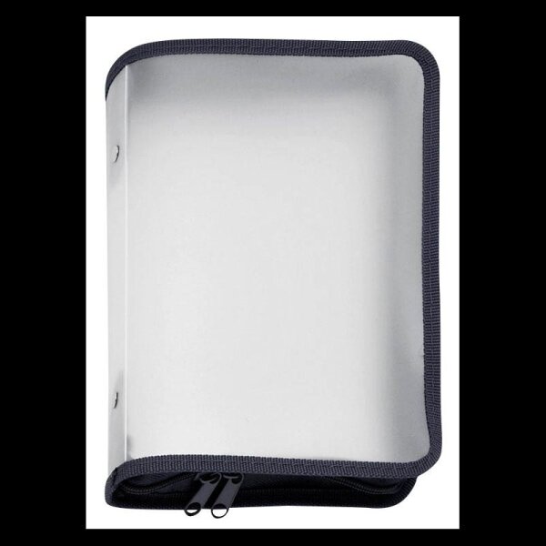 FolderSys Reißverschlussbeutel DIN A5 transparent/schwarz 0,5 mm, 1 St.
