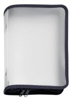 FolderSys Reißverschlussbeutel DIN A5 transparent/schwarz 0,5 mm, 1 St.