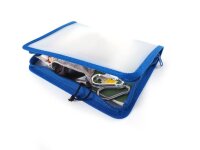 FolderSys Reißverschlussbeutel DIN A5 transparent/blau 0,5 mm, 1 St.