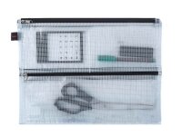 FolderSys Reißverschlussbeutel DIN A4 transparent/schwarz 0,15 mm, 1 St.