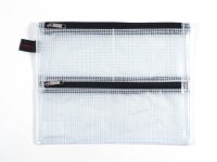 FolderSys Reißverschlussbeutel DIN A5 transparent/schwarz 0,15 mm, 1 St.