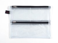 FolderSys Reißverschlussbeutel DIN A5 transparent/schwarz 0,15 mm, 1 St.