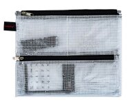 FolderSys Reißverschlussbeutel DIN A5 transparent/schwarz 0,15 mm, 1 St.