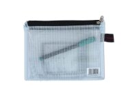 FolderSys Reißverschlussbeutel DIN A6 transparent/schwarz 0,15 mm, 1 St.