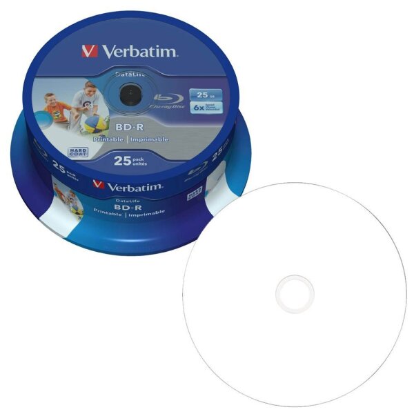 verbatim Blu-ray BD-R 25 GB bedruckbar, 25 St.