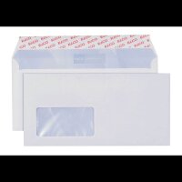 ELCO Briefumschläge Premium DIN lang+ mit Fenster hochweiß haftklebend 500 St.