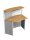 Kerkmann Empfangstheke Genua gebogen, buche, silber 118,0 x 70,0 x 115,0 cm