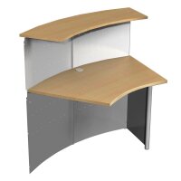 Kerkmann Anbautheke Genua gebogen, buche, silber 118,0 x...