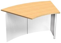 Kerkmann Anbautheke Genua gebogen, buche, silber 126,5 x...