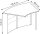 Kerkmann Anbautheke Genua gebogen, buche, silber 126,5 x 80,0 x 72,0 cm
