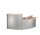 Kerkmann Anbautheke Genua gebogen, buche, silber 126,5 x 80,0 x 72,0 cm