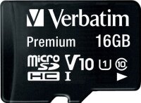 verbatim Speicherkarte microSDHC-Card Premium, 16 GB, 1 St.