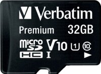 verbatim Speicherkarte microSDHC-Card Premium, 32 GB, 1 St.