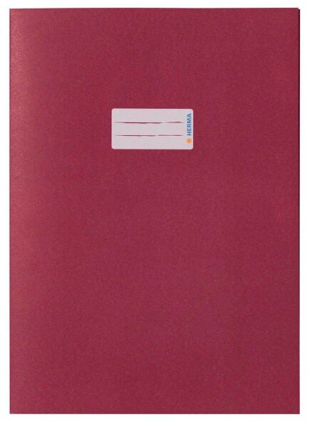 HERMA Heftumschlag glatt weinrot Papier DIN A4