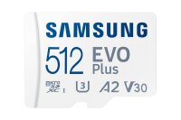 SAMSUNG Speicherkarte microSD EVO PLUS (2024), 512 GB, 1 St.