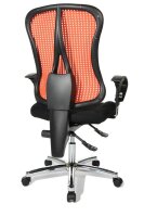Topstar Bürostuhl Sitness® 90, SITNESSHP BC01 Stoff orange, Gestell chrom