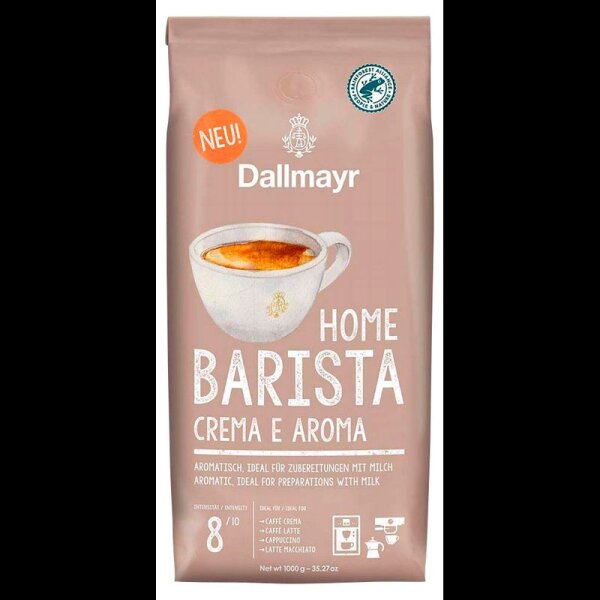 Dallmayr Home Barista Crema e Aroma B RA Kaffeebohnen kräftig, 1 kg