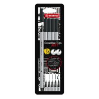 STABILO ARTY BLACK Filzstifte schwarz, 5 St.