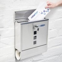 relaxdays Briefkasten 10018448_0 silber