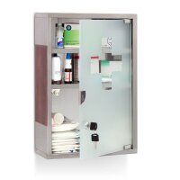 relaxdays Medizinschrank EMERGENCY Edelstahl XL ohne Norm...