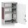 relaxdays Medizinschrank EMERGENCY Edelstahl XL ohne Norm silber
