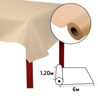 5 PROnappe Tischdecke beigebraun 1,2 x 6,0 m
