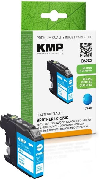 KMP B62CX cyan Druckerpatrone kompatibel zu brother LC-223C