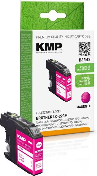 KMP B62MX magenta Druckerpatrone kompatibel zu brother LC-223M