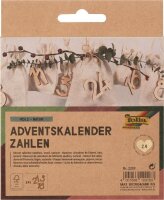 folia Adventskalenderzahlen natur