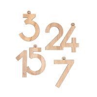 folia Adventskalenderzahlen natur