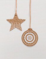 folia Geschenkanhänger natur Weihnachten 12 St.
