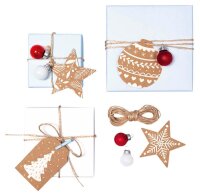 folia Geschenkanhänger natur Weihnachten 12 St.